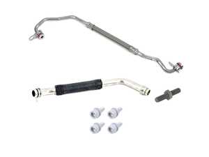 ES#5457615 - 06k145778ahKT - Turbo Oil Line Kit  - Includes Mounting Hardware - Genuine Volkswagen Audi - Volkswagen