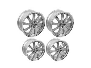 ES#5470066 - 804-1-2KT - 19" Alzor Style 804 Wheels - Staggered Set Of Four - 19x8.5/ET35 19x9.5/ET40 5x112 66.6CB - Silver/Machined Lip - Alzor - Audi MINI