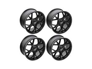 ES#5470076 - 8129-1-2rKT - 18" Alzor Style 8129 Wheels - Staggered Set Of Four - 18x8/ET28 18x9/ET40 5x112 57.1CB - Satin Black/Machine Lip - Alzor - Audi