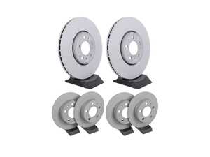 ES#5480800 - 6r0615301a1KT - Front & Rear Brake Rotors - Set (288x25 / 232x9) - Featuring "Coat Z-Anti Corrosion" coating - Zimmermann - Volkswagen