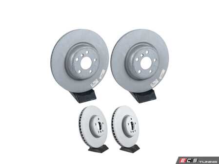 ES#5481210 - 34116860912KT2 - Front and Rear Brake Rotor Set - If you're experiencing steering wheel shimmy under heavy braking, unsightly lip wear, or simply want to restore that crisp, factory-fresh pedal feel, it's time for a refresh. - Assembled By ECS - BMW