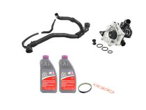 ES#5481798 - 06K121011CKT1 - Cooling System Refresh Kit With Intake Manifold Gasket - Level 1  - This entry level kit includes, Intake Manifold Gasket, thermostat, waterpump, complete upper radiator hoses and coolant - Assembled By ECS - Volkswagen