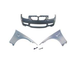 ES#5481881 - 51118046009KT2 - Front Bumper with Both side Bumper Guides and Front Fenders - Weve curated this comprehensive kit to take the stress out of your bodywork project. Every component is selected for its exceptional fitment and material quality. - Genuine BMW - BMW