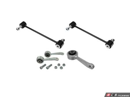 ES#5483102 - 2203201689KT5 - Front & Rear Sway Bar End Link Kit - Cure the infamous S-Class suspension clunk. This front and rear sway bar link kit replaces all four worn joints to eliminate body roll and bring back the silent, glide-like ride your W220 was famous for. - Meyle - Mercedes Benz