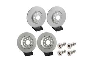 ES#5484879 - 5q0615301f3KT - Front & Rear V5 Plain Brake Rotors - Set (312x25 / 300x12) - Precision manufactured and featuring a GeoSpec corrosion-resistant coating - ECS - Audi Volkswagen