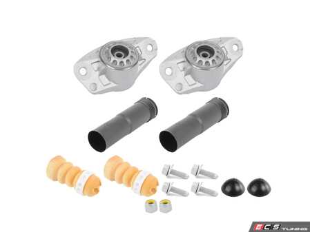 ES#5491324 - 3c0513353c8KT - Rear Shock Mount Replacement Kit - This kit is a Rear Shock Mount Replacement Kit designed to completely refresh the upper mounting points of a vehicle's rear suspension. - Assembled By ECS - Volkswagen