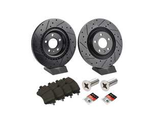 ES#5516555 -  ep24-1898KT - ECS Rear Brake Service Kit - This complete rear brake kit upgrades stopping power, heat dissipation, and pedal feel on select Audi models. - Assembled By ECS - Audi