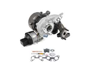 ES#5516655 - 03l2530562KT - Factory Replacement Turbocharger & Installation Kit (2.0L TDI) - Restore factory boost pressure, throttle response, and fuel economy to your 2.0L TDI with this complete turbocharger replacement bundle. - BorgWarner - Audi Volkswagen
