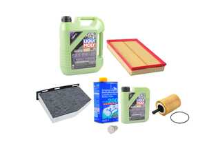 ES#5516662 - 1K0129620cKT - VW/Audi Basic Maintenance Service Kit - Includes Liqui-Moly 5W-40 oil, oil filter, air filter, cabin filter, and and brake fluid - Assembled By ECS - Audi Volkswagen