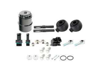 ES#5526757 - 046156LA07DB1KT - Audi B8 Bump Steer Spherical Outer Tie Rod Kit & Billet Power Steering Reservoir - Correct your bump steer with ECS Tuning Adjustable Tie Rods & Eliminate the grimy, leaky, factory plastic power steering reservoir with a beautiful aluminum component - Doorbusters - Audi