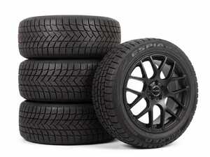 ES#5527112 - 349A8EPZ22540 - 18" Alzor Style 349 "Ready-To-Roll" Winter Wheel & Tire Package for MK8/8.5 GTI/R - w/ Falken Tires - 18x8 ET35 5x112 - Matte Black Finish - With Professionally Mounted & Balanced Falken Espia EPZ II Tires (225/40R18) - Alzor - Volkswagen
