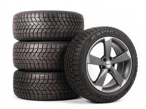 ES#5527142 - 6282EPZ22540 - 18" Alzor Style 628 "Ready-To-Roll" Winter Wheel & Tire Package for MK8/8.5 GTI/R - w/ Falken Tires - 18x8 ET45 5x112 - Gunmetal Finish - With Professionally Mounted & Balanced Falken Espia EPZ II Tires (225/40R18) - Alzor - Volkswagen