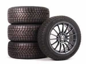 ES#5527393 - MB82ATX23540 - 18" Alzor Style MB8 "Ready-To-Roll" Winter Wheel & Tire Package for MK8/8.5 GTI/R - w/ General Tires - 18x8.5 ET45 5x112 - Gunmetal Finish - With Professionally Mounted & Balanced General Tire Altimax Arctic X Tires (235/40R18) - Alzor - Volkswagen