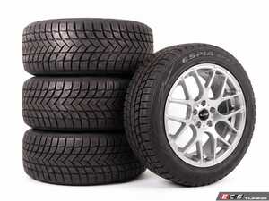 ES#5527412 - 349AEPZ22540 - 18" Alzor Style 349 "Ready-To-Roll" Winter Wheel & Tire Package for MK8/8.5 GTI/R - w/ Falken Tires - 18x8 ET45 5x112 - Silver Finish - With Professionally Mounted & Balanced Falken Espia EPZ II Tires (225/40R18) - Alzor - Volkswagen