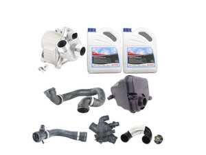 ES#5527182 - 1713764051kKT - Water Pump & Coolant Expansion Tank Kit - This kit replaces both, pairing a Pierburg full aluminum water pump with a new Rein coolant expansion tank and cap. - Assembled By ECS - BMW