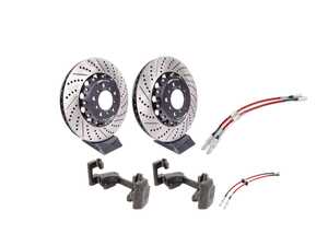 ES#5481254 - 000505ECS02KT8 - CSL Big Brake Upgrade Kit with Stainless Lines (345x28) - When BMW developed the fabled E46 M3 CSL, they didn't just strip weight, they gave it the upgraded brakes it deserved from the factory. - Assembled By ECS - BMW