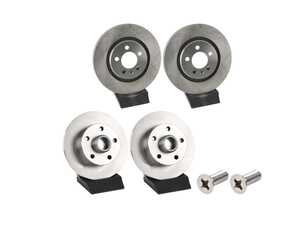 ES#5482395 - 1h0615301a-pKT - Front & Rear V5 Plain (Uncoated) Brake Rotors - Set (280x22 / 226x10) - Precision manufactured rotors - ECS - Volkswagen