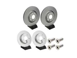 ES#5491096 - 4b0615601b1KT2 - Front & Rear V5 Plain Brake Rotors - Set (321x30 / 255x10 - 1.50" Offset) - Precision manufactured and featuring a GeoSpec corrosion-resistant coating - ECS - Audi