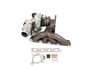 ES#5516639 - 06F145701HKT - K03 OE Turbocharger & D&W Installation Kit (2.0T FSI) - Restore factory boost pressure, throttle response, and reliability to your transverse-mounted 2.0T FSI engine with this complete turbocharger replacement bundle. - BorgWarner - Audi Volkswagen