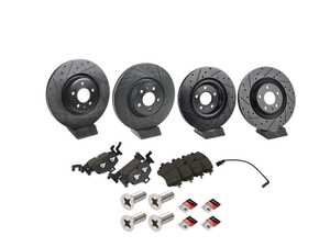 ES#5516557 -  ep24-18981KT - ECS Front & Rear Brake Service Kit - This complete front and rear brake kit upgrades stopping power, heat dissipation, and pedal feel across all four corners on select Audi models. - Assembled By ECS - Audi