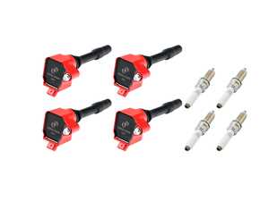 ES#5527172 - ignsrvndin3KT - Ignition System Upgrade Kit - Combines four high-output Dinan Red Performance Ignition Coils and four NGK spark plugs to deliver up to 10% more spark energy - Assembled By ECS - BMW MINI