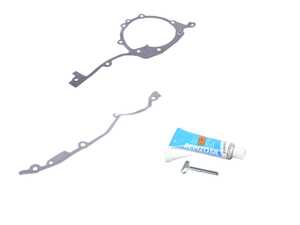 ES#5527327 - bmw101441KT - Lower Timing Cover Gasket Kit - Oil seeping from the front corners of the engine on an M54 or late M52 is often the lower timing cover gaskets. - Assembled By ECS - BMW