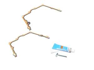 ES#5527328 - bmw101442KT - Upper Timing Cover Gasket Kit - On the N62 V8 and N73 V12, the upper timing cover gaskets sit at the front of each cylinder bank and are a known source of oil seepage. - Assembled By ECS - BMW