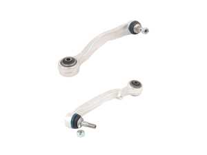 ES#5527387 - bmw101480KT - Front Lower Control Arm Kit - The E60 5 Series front lower control arms locate the bottom of each front knuckle. Worn ball joints or bushings can bring clunks, wandering and front tire wear. - Assembled By ECS - BMW