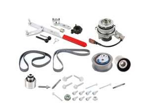 ES#5527453 - 04L260849CKT2 - TDI Timing Belt, Accessory Belt, and Specialty Tool Service Kit - This complete service package provides the essential internal timing belt, auxiliary drive belt, and heavy-duty locking tools required to safely lock, time, and refresh the valvetrain on the 2.0L TDI EA288 engine. - Assembled By ECS - Volkswagen