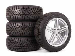 ES#5528561 - 6205EPZ22540B - 18" Alzor Style 620 "Ready-To-Roll" Winter Wheel & Tire Package for B8 A4/A5/S4/S5 - w/ Falken Tires - 18x8 ET35 5x112 - Hyper Silver Finish - With Professionally Mounted & Balanced Falken Espia EPZ II Tires (225/40R18) - Alzor - Audi