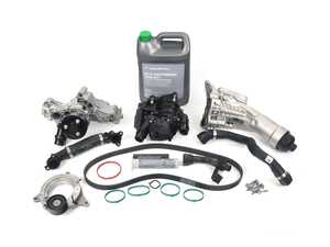 ES#5425175 - G2XB48DOFHL2KT - Oil Filter Housing & Heat Management Module Kit - Level 2 - Includes the components needed to replace the two biggest B48 cooling issues, plus most of the "while you are in there" parts we highly recommend replacing - featuring an Aluminum Oil Filter Housing, Coolant Thermostat Module, and coolant pump assembly! - Assembled By ECS - BMW