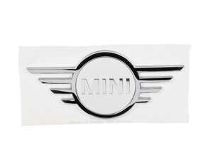 ES#4562821 - 51145A18080 - Hood Emblem Chrome "Aspen" - Newer Design F55 F56 F57 - Upgrade that faded or damaged chrome with new color line badge - Genuine MINI - MINI