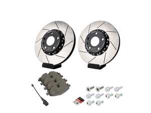 ES#5528427 - 009900ECS01B06KT - Front Brake service kit (312x25) - Featuring ECS Slotted 2-Piece Brake Rotors and ECS EP24 Enthusiast Performance Pads - Assembled By ECS - Volkswagen