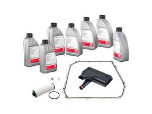 ES#4342868 - 0B5325330AS2 - Complete DSG Automatic Transmission Service Kit  - Includes a new DSG trans filter, DSG cooling filter, fluid, gaskets, transmission pan bolts, and plugs to service your transmission - Febi - Audi