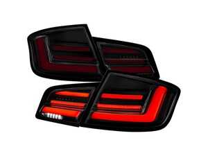ES#5529464 - LT-F1011SMLED-SQ - LED Tail Light Set - Sequential Turn Signal - Black Housing - Red Smoked Lens - F10 BMW only - Spec-D Tuning - BMW