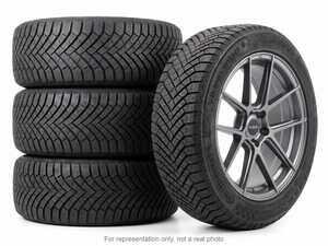 ES#5529494 - 2052CVC25545 - 19" Alzor Style M205 "Ready-To-Roll" Winter Wheel & Tire Package for B9 Q5/SQ5 - w/ Continental Tires - 19x8.5 ET35 5x112 - Matte Graphite Finish - With Professionally Mounted & Balanced Continental Viking Contact 8 Tires (255/45R19) - Alzor - Audi