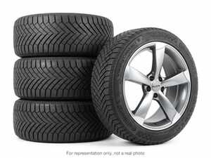 ES#5529560 - 6289CVC25545 - 19" Alzor Style 628 "Ready-To-Roll" Winter Wheel & Tire Package for B9 Q5/SQ5 - w/ Continental Tires - 19x8.5 ET35 5x112 - Gloss Gunmetal/Machined Face Finish - With Professionally Mounted & Balanced Continental Viking Contact 8 Tires (255/45R19) - Alzor - Audi
