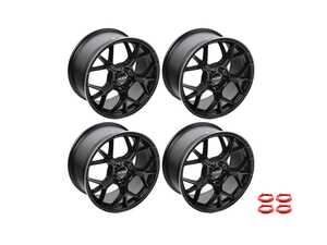 ES#5470078 - 8129-2rKT - 18" Alzor Style 8129 Wheels - Set Of Four - 18x9 ET40 5x112 57.1CB - Satin Black/Machine Lip - Alzor - Audi