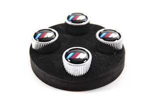 ES#64234 - 36110421543 - ///M Valve Stem Cap - Set Of 4 - A set of silver caps featuring the ///M logo - Genuine BMW - 