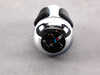 ES#47944 - 25162282210 - E46 M3 SMG Shift Knob - Schwarz Leather - Chrome knob with black leather inserts - Genuine BMW - BMW