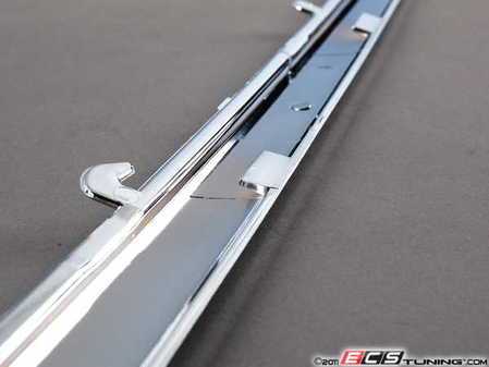 ES#75737 - 51121908075 - Chrome Rear Bumper Trim - Left - Replace your bent, scuffed, or missing trim - Genuine BMW - BMW