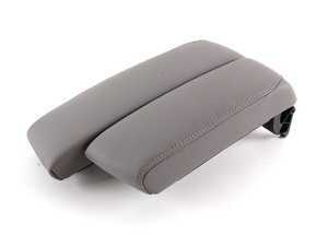 ES#88077 - 51169133813 - Split Center Armrest - Gray Dakota Leather - Featuring a sliding driver's side armrest - Genuine BMW - BMW