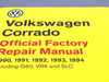 ES#3865 - VC94 - VW Corrado (90-94) Service Manual - A comprehensive must-have for any do-it-yourselfer! Includes 1,064 pages of maintenance, service, and repair information. - Bentley - Volkswagen