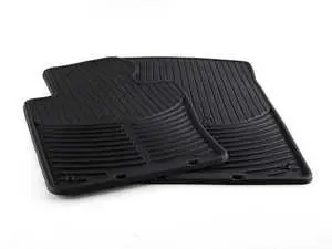 Front All Weather Rubber Floor Mat Set - Black