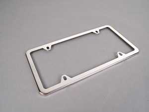 ES#196051 - 82120010396 - License Plate Frame - Polished - Polished stainless steel plate frame from BMW - Genuine BMW - BMW