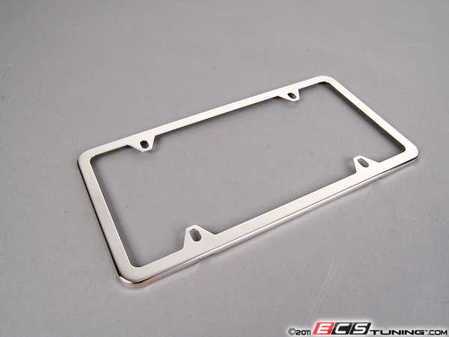 ES#196051 - 82120010396 - License Plate Frame - Polished - Polished stainless steel plate frame from BMW - Genuine BMW - BMW