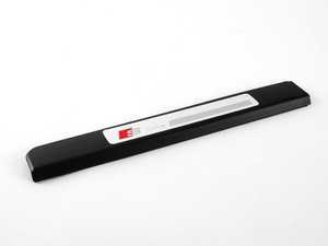 ES#459228 - 8P4853558H01C - Rear S-Line Door Sill - Satin Black - Left  - Features an aluminum inlay with the S-Line logo - Genuine Volkswagen Audi - Audi