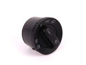 ES#2897329 - 1K0941431AJREH - Standard European Headlight Switch - Black - Controls headlights, parking lights, front fog lights, and rear fog lights - Vemo - Volkswagen
