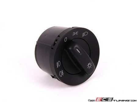 ES#2897329 - 1K0941431AJREH - Standard European Headlight Switch - Black - Controls headlights, parking lights, front fog lights, and rear fog lights - Vemo - Volkswagen