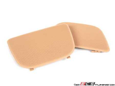 ES#120424 - 51468230770 - Speaker Cover - Rear Deck - Pair - Sandbeige/Light Beige. Protects the speakers in the rear deck. - Genuine BMW - BMW